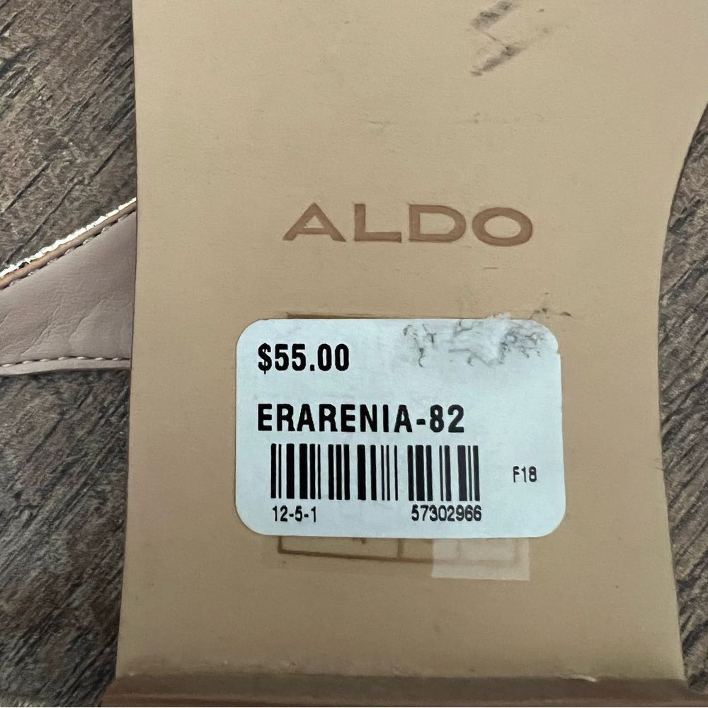 ALDO Erarenia Gold Sandal adjustable Sling style - Picture 6 of 13